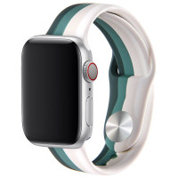 Силіконовий ремінець Rainbow для Apple Watch 38/40/41/42mm (Цвет Білий / Зелений), Атикул 48581 |  купить на VILKI.NET - фото № 1