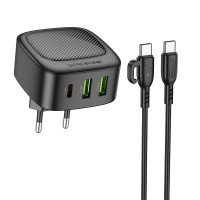 МЗП Borofone BAS23A Lucky PD30W (1C2A) + Type-C to Type-C (Цвет Black), Атикул 69011 |  купить на VILKI.NET - фото № 1