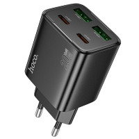 МЗП Hoco N55 Fundador PD20W four-port (2USB-A/2C) (Цвет Black), Атикул 73924 |  купить на VILKI.NET - фото № 1