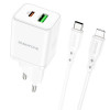 МЗП Borofone BN7 PD20W+QC3.0 (1USB-A/1C) + Type-C to Lightning 73992 - № 1 МЗП Borofone BN7 PD20W+QC3.0 (1USB-A/1C) + Type-C to Lightning (White) Borofone - № 1