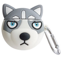 Силіконовий футляр Husky для навушників AirPods Pro + карабін (Колір Сірий), Атикул 65960 |  купить на VILKI.NET - фото № 1