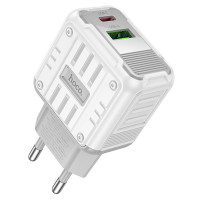 МЗП Hoco C135A Rock PD20W+QC3.0 (1USB-A/1USB-C) (Цвет White), Атикул 74960 |  купить на VILKI.NET - фото № 1