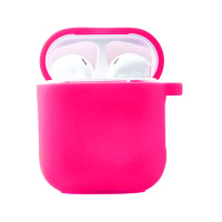 Силіконовий футляр з мікрофіброю для навушників Airpods 1/2 (Колір Рожевий / Barbie pink), Атикул 39442 |  купить на VILKI.NET - фото № 1