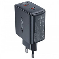 МЗП Acefast A49 PD35W GaN (USB-C+USB-C) dual port (Цвет Black), Атикул 65891 |  купить на VILKI.NET - фото № 1