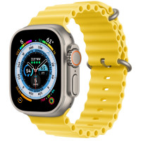 Ремінець Ocean Band для Apple Watch 42/44/45/46/49mm (Цвет Жовтий / Yellow), Атикул 59155 |  купить на VILKI.NET - фото № 1