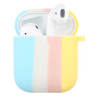 Силіконовий футляр Colorfull для навушників AirPods 1/2 (Колір Блакитний / Жовтий), Атикул 44081 |  купить на VILKI.NET - фото № 1