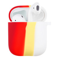 Силіконовий футляр Colorfull для навушників AirPods 1/2 (Колір Червоний / Білий), Атикул 44081 |  купить на VILKI.NET - фото № 1