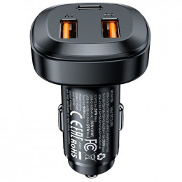 АЗП Acefast B9 66W (2USB-A+USB-C) three port metal car charger