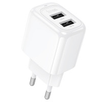 МЗП Hoco CS51A Surplus (2USB-A) (Цвет White), Атикул 74179 |  купить на VILKI.NET - фото № 1