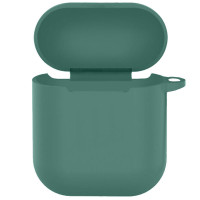 Силіконовий футляр New з карабіном для навушників Airpods 1/2 (Цвет Зелений / Pine green), Атикул 49909 |  купить на VILKI.NET - фото № 1