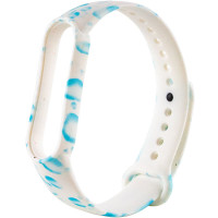Силіконовий ремінець з малюнком для Xiaomi Mi Band 5 / 6 (Цвет Білий / Голубые пузыри), Атикул 37970 |  купить на VILKI.NET - фото № 1