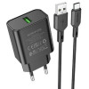 МЗП Borofone BA72A Spring QC3.0 USB to Type-C 64403 - № 1 МЗП Borofone BA72A Spring QC3.0 USB to Type-C (Black) Borofone - № 1