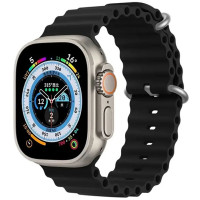 Ремінець Ocean Band для Apple Watch 38/40/41/42mm (Цвет Чорний / Black), Атикул 71883 |  купить на VILKI.NET - фото № 1