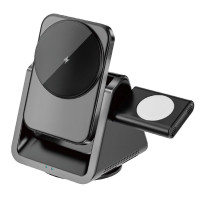 БЗП WIWU Wi-W018 3 in 1 wireless charger (Цвет Grey), Атикул 68521 |  купить на VILKI.NET - фото № 1