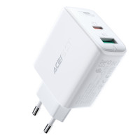 МЗП Acefast A5 PD32W GaN (USB-C+USB-A) (Цвет White), Атикул 70272 |  купить на VILKI.NET - фото № 1
