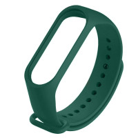 Силіконовий ремінець для Xiaomi Mi Band 3/4 (Цвет Зелений / Pine Needle), Атикул 25252 |  купить на VILKI.NET - фото № 1