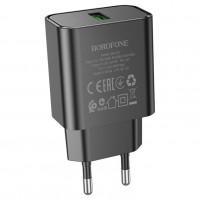 МЗП Borofone BA72A Spring QC3.0 (Цвет Black), Атикул 64406 |  купить на VILKI.NET - фото № 1