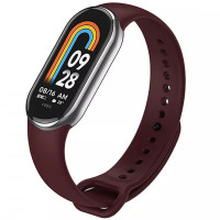 Силіконовий ремінець для Xiaomi Mi Band 8/9 (Цвет Бордовий / Plum), Атикул 65484 |  купить на VILKI.NET - фото № 1