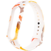 Силіконовий ремінець з малюнком для Xiaomi Mi Band 5 / 6 (Цвет Серця рисунок / Білий), Атикул 37970 |  купить на VILKI.NET - фото № 1