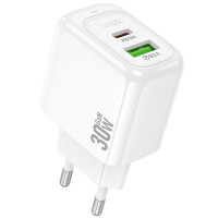 МЗП Hoco CS55A Surplus PD30W+QC3.0 (1USB-A/1C) (Цвет White), Атикул 74148 |  купить на VILKI.NET - фото № 1