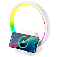 БЗП WIWU Wi-W021 2 in 1 Wireless Charger+Bluetooth Speaker (Цвет White), Атикул 68522 |  купить на VILKI.NET - фото № 1