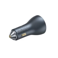 Автомобільний зарядний пристрій Baseus Golden Contactor Pro GaN Fast Charging Car Charger U+2C 65W Lunar Gray (Цвет Lunar-Gray) - фото № 3