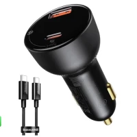 Автомобільний зарядний пристрій Baseus Superme Digital Display PPS Dual Quick Charger Car Charger Black