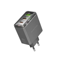 Мережевий зарядний пристрій BOROFONE BAS34A Treasure PD65W(2C1A) charger(EU) Black
