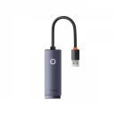 USB-Хаб Baseus Lite Series Ethernet Adapter USB-A to RJ45 LAN Port (100Mbps) Black