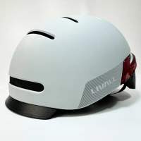 Захисний шолом Livall BH51M NEO (L) Sandstone Grey (57-61см), акустика, мікрофон, сигнали поворотів та стопів, додаток, пульт BR80, Bluetooth (Цвет Sandstone Gray) - фото № 4