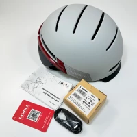 Захисний шолом Livall BH51M NEO (L) Sandstone Grey (57-61см), акустика, мікрофон, сигнали поворотів та стопів, додаток, пульт BR80, Bluetooth (Цвет Sandstone Gray) - фото № 7