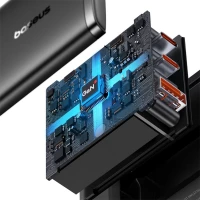 Мережевий зарядний пристрій Baseus Cube Pro Fast Charger 2C+U 65W EU Cluster Black (Колір Cluster Black) - фото № 7