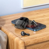 Навушники BOROFONE BW23 Crystal bean Transparent Edition true wireless BT headset Jazz Black (Колір Черный) - фото № 5