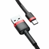 Кабель Baseus Cafule Cable USB For Type-C 3A 1m Red+Black (Черный)- № 4