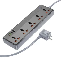 Мережевий подовжувач BOROFONE BAC5A Lord 5 position socket(PD20W/1C3A)(EU) Black (Цвет 7073) - фото № 4
