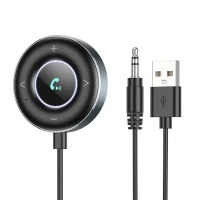 Bluetooth-ресивер BOROFONE BC58 Gamble car AUX BT receiver with cable Metal Gray (Цвет Metal Gray) - фото № 2
