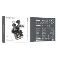 Навушники BOROFONE BW23 Crystal bean Transparent Edition true wireless BT headset Jazz Black (Колір Черный) - фото № 6