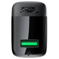 Мережевий зарядний пристрій ACEFAST A90 QC18W GaN single USB-A charger set (P3) (EU) Black (Цвет 7073) - фото № 4