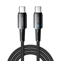 Кабель ESSAGER CG03 Type-C to Type-C 60W black
