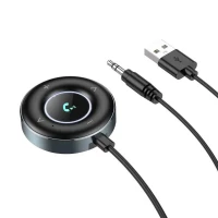 Bluetooth-ресивер BOROFONE BC58 Gamble car AUX BT receiver with cable Metal Gray (Цвет Metal Gray) - фото № 3