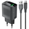 Мережевий зарядний пристрій ACEFAST A90 QC18W GaN single USB-A charger set (P3) (EU) Black k56595 - № 1 Мережевий зарядний пристрій ACEFAST A90 QC18W GaN single USB-A charger set (P3) (EU) Black (7073) ACEFAST - № 1