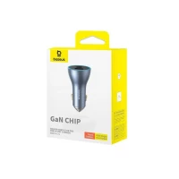 Автомобільний зарядний пристрій Baseus Golden Contactor Pro GaN Fast Charging Car Charger U+2C 65W Lunar Gray (Цвет Lunar-Gray) - фото № 2