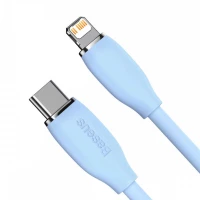 Кабель Baseus Jelly Liquid Silica Gel Fast Charging Data Cable Type-C to iP 20W 2m Blue (Цвет Синий) - фото № 3