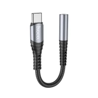 Кабель-перехiдник HOCO LS33 Type-C Digital 3.5 Audio converter Metal Gray