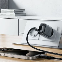Мережевий зарядний пристрій ACEFAST A90 QC18W GaN single USB-A charger set (P3) (EU) Black (Цвет 7073) - фото № 5