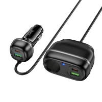 Автомобільний зарядний пристрій HOCO Z59A Rank 96W(2C2A) cigarette lighter slot car charger Black