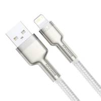 Кабель Baseus Cafule Series Metal Data Cable USB to IP 2.4A 2m White (Цвет Білий) - фото № 3