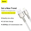 Кабель Baseus Cafule Series Metal Data Cable USB to IP 2.4A 2m White (Білий)- № 8
