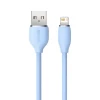 Кабель Baseus Jelly Liquid Silica Gel Fast Charging Data Cable USB to iP 2.4A 2m Blue (Синий)- № 5