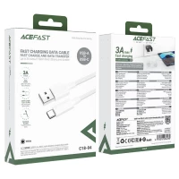 Кабель ACEFAST C18-04 USB-A to USB-C braid charging data cable White (Цвет Білий) - фото № 2